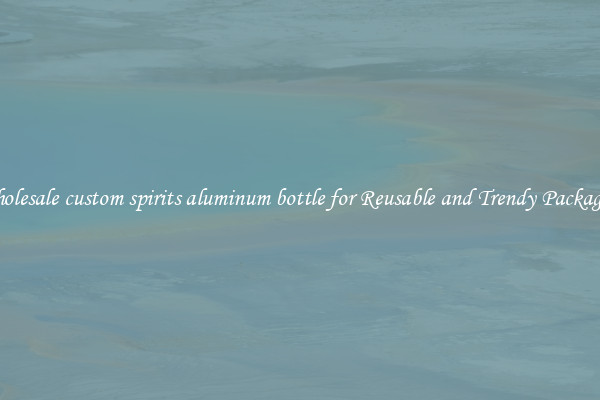 Wholesale custom spirits aluminum bottle for Reusable and Trendy Packaging