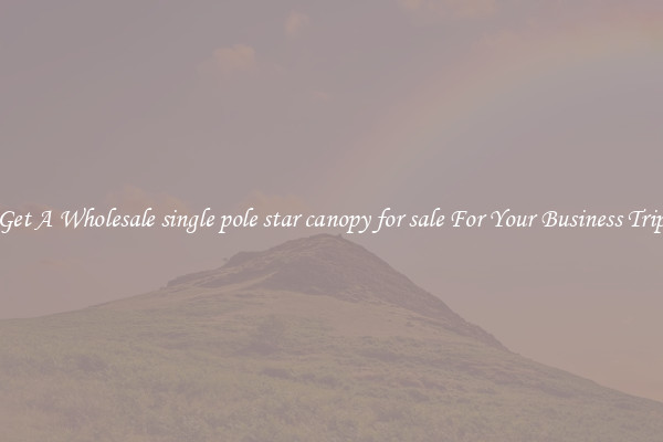 Get A Wholesale single pole star canopy for sale For Your Business Trip