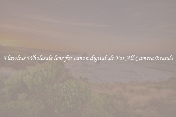 Flawless Wholesale lens for canon digital slr For All Camera Brands