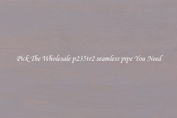 Pick The Wholesale p235tr2 seamless pipe You Need