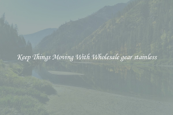 Keep Things Moving With Wholesale gear stainless