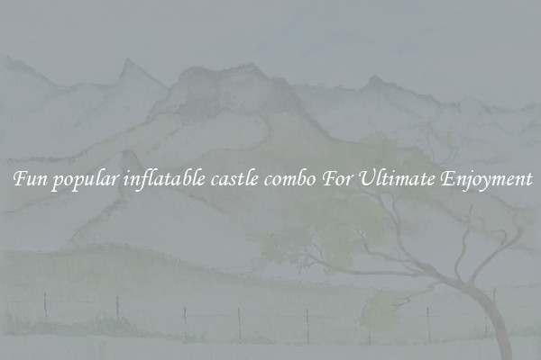 Fun popular inflatable castle combo For Ultimate Enjoyment