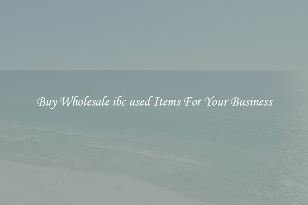 Buy Wholesale ibc used Items For Your Business